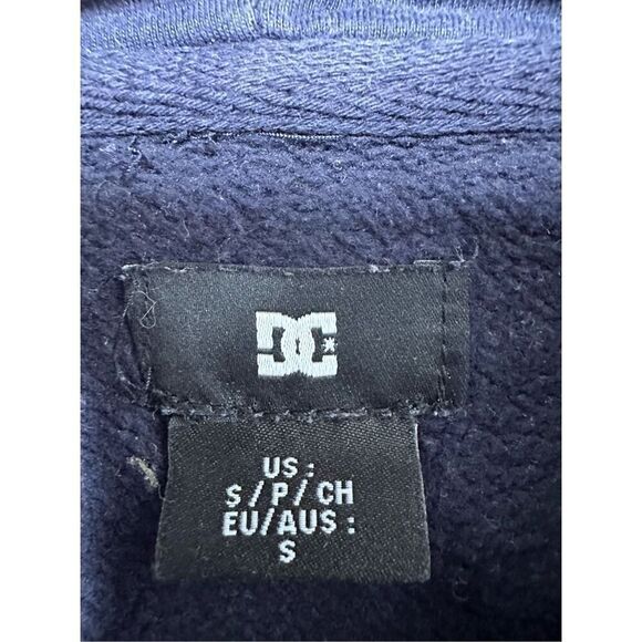 DC Shoes Star Men’s Pullover Hoodie Cotton Blend Navy Blue Size S - Picture 7 of 8